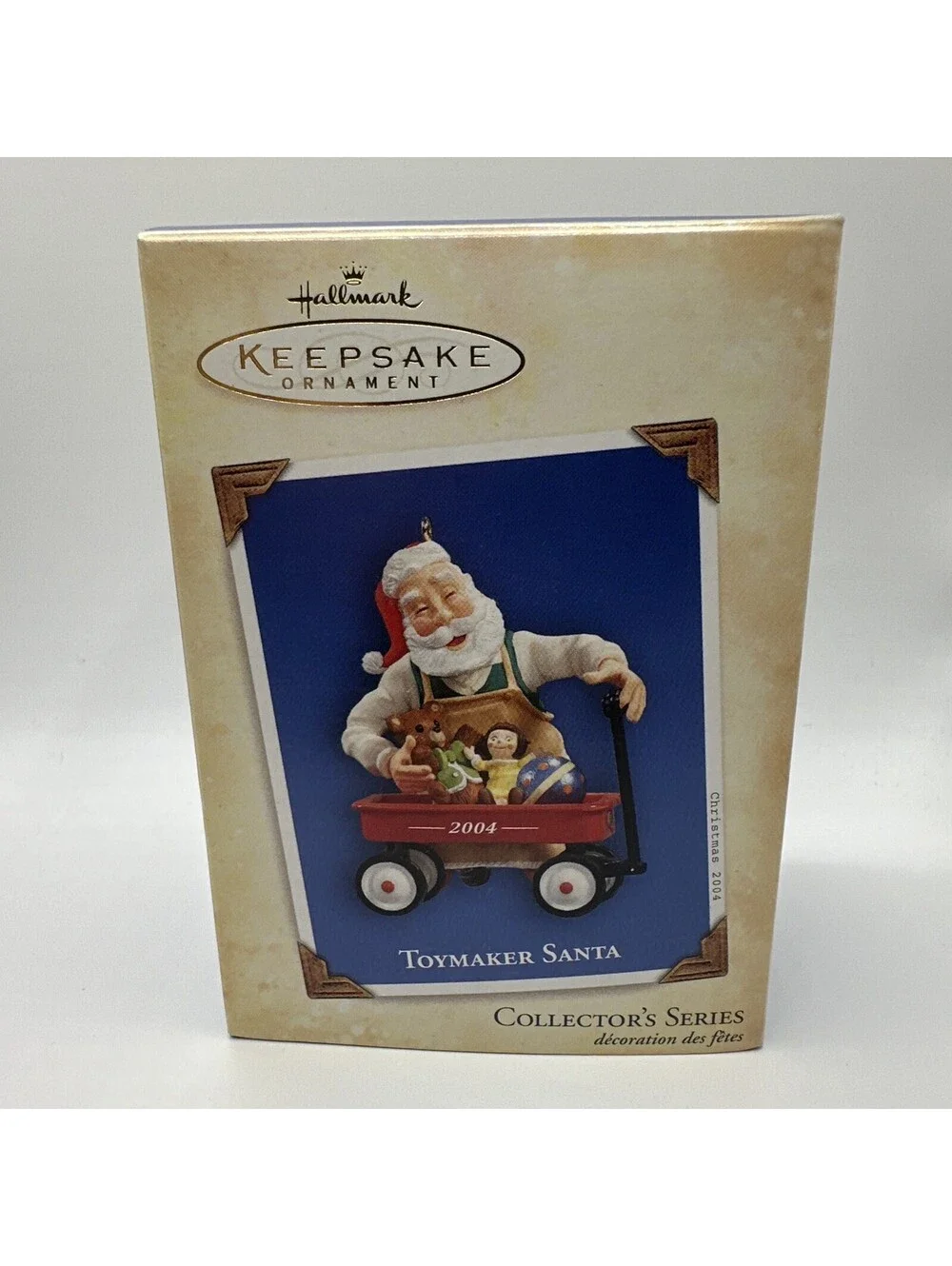 Hallmark Keepsake Toymaker Santa 2004 Red Wagon Collector’s Series Ornament